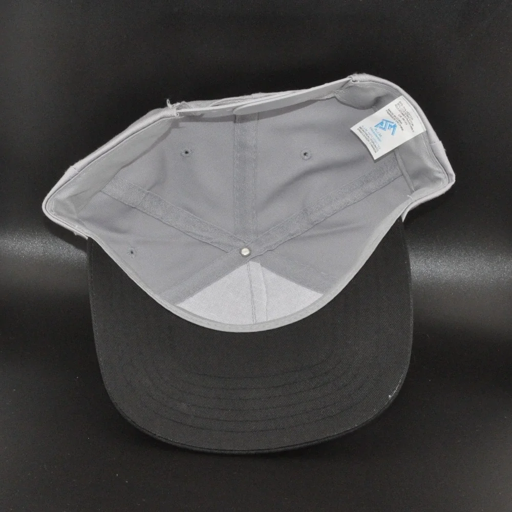 AJM Headwear AG World Snapback Hat OSFM Grey Black Excellent Graphic‎ Cap